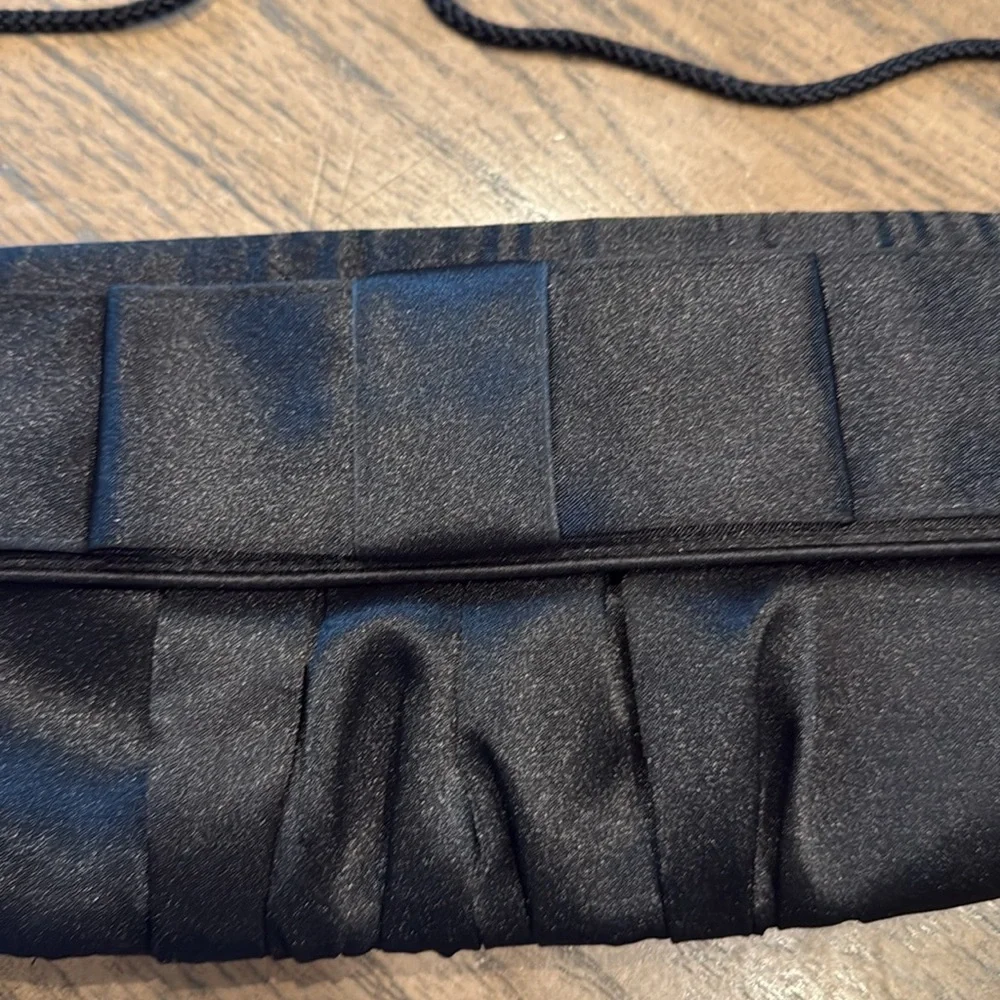 La Regale clutch Shoulder‎ Bag Satin Black